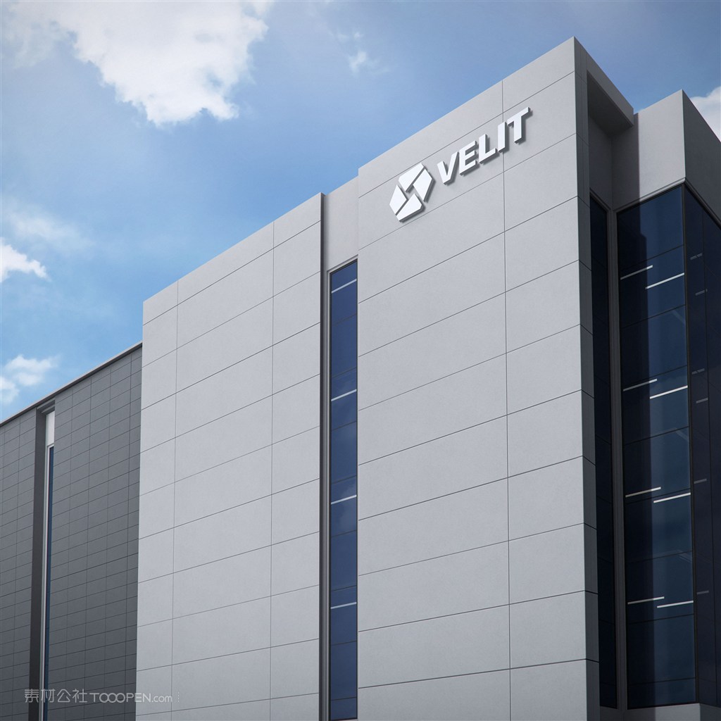 企业公司门头立体标志样机模板