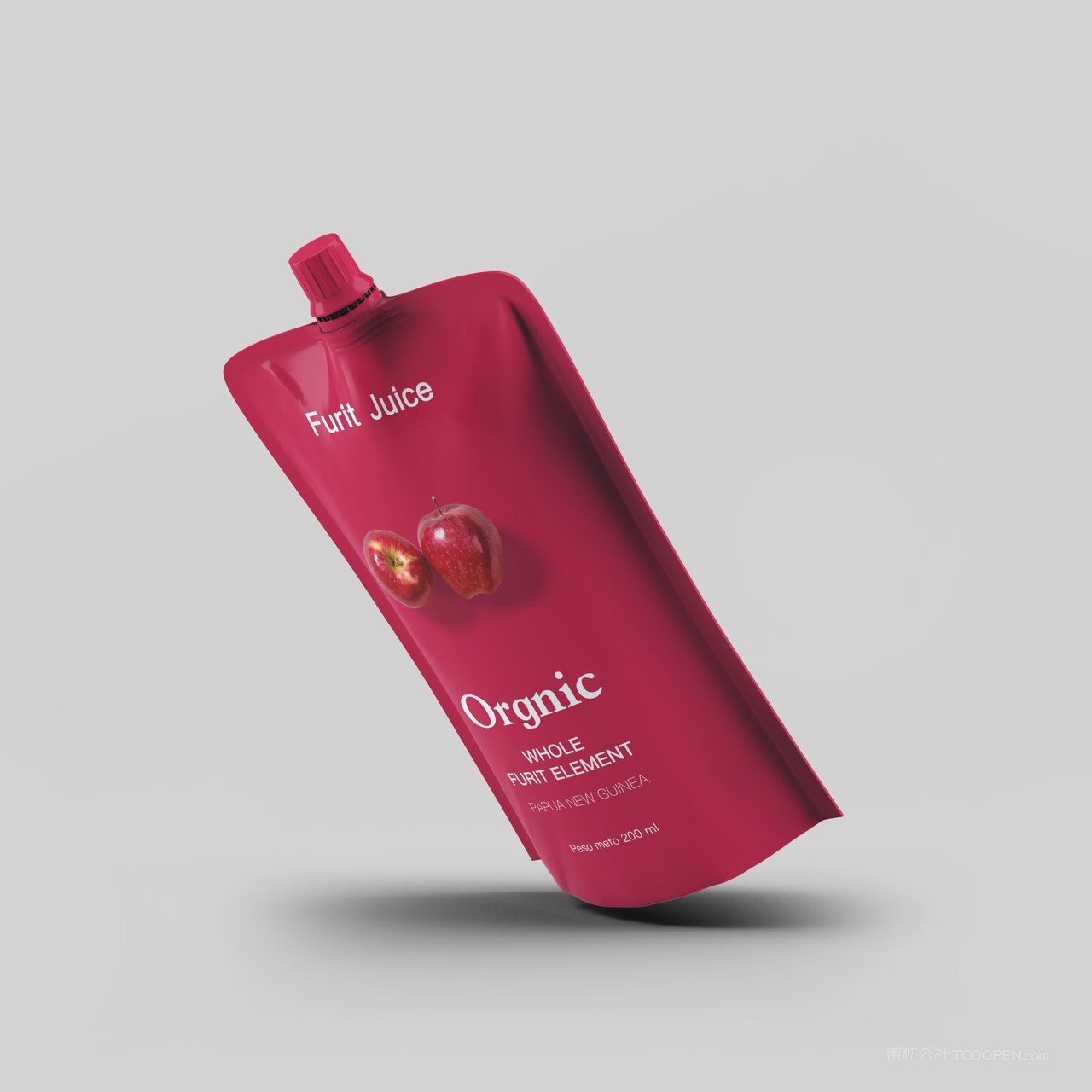 果汁饮料包装瓶贴透明玻璃瓶展示样机 (27)