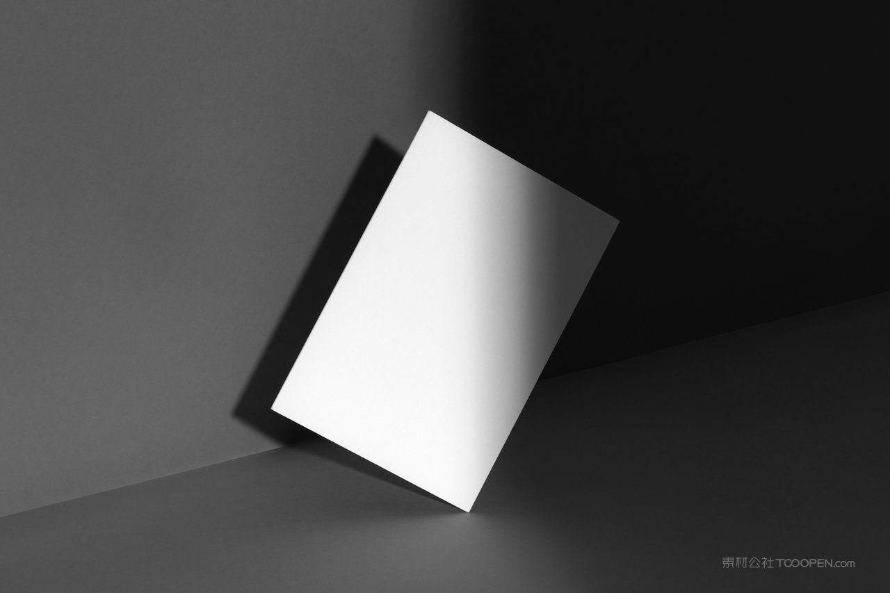 商务黑色光影A4纸vi品牌样机