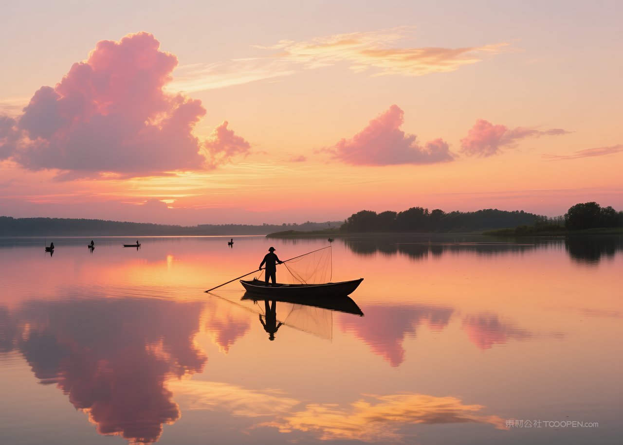 落日唯美天空自然云彩风景日落云层