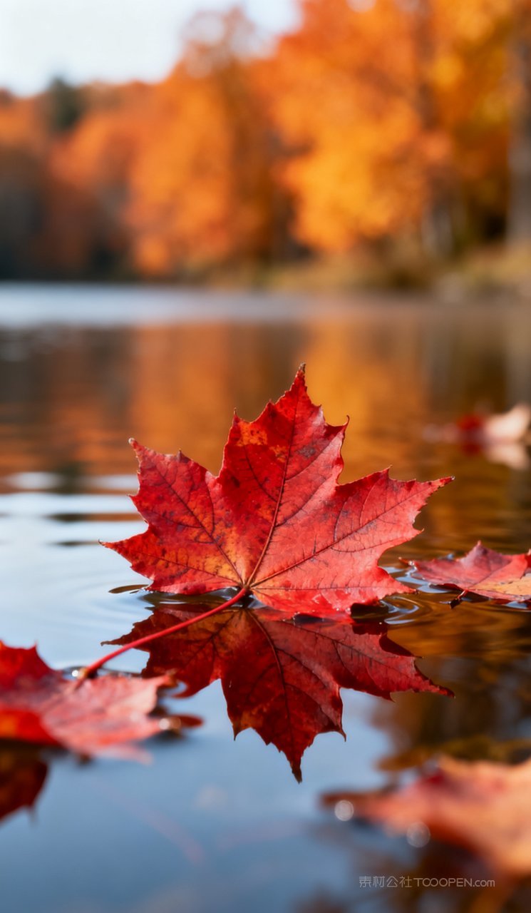 树木风景秋天山峰秋季山水湖泊天空唯美
