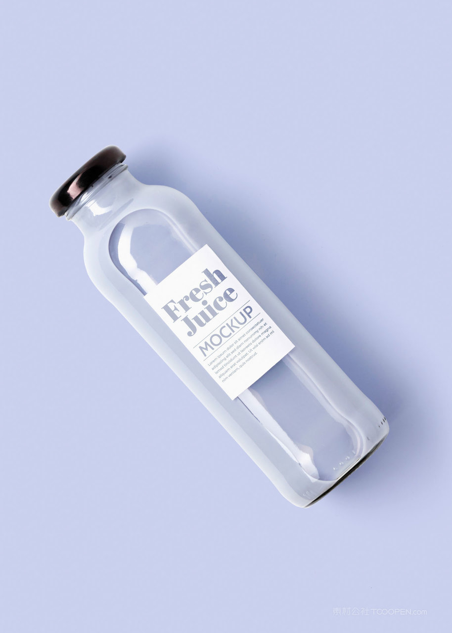品牌手工水果紫色酸奶玻璃瓶ps样机 (3)