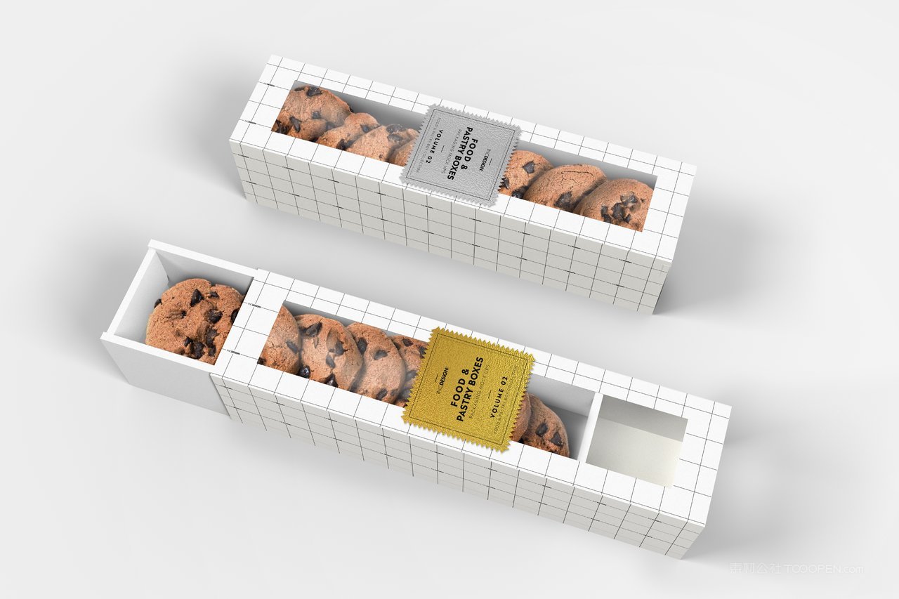 烘焙饼干品牌食品纸质包装贴图样机 (11)
