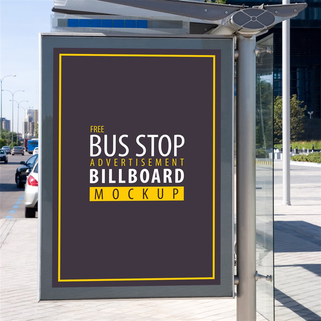 公交站户外广告样机
