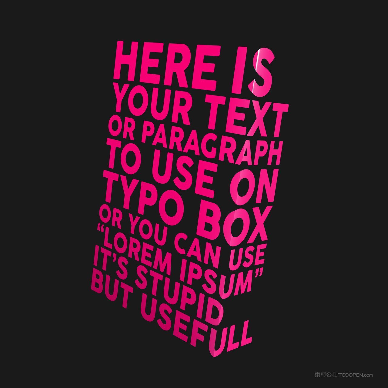 3d立体多面结构文字空间环绕折叠海报标题字体特效样机 (6)