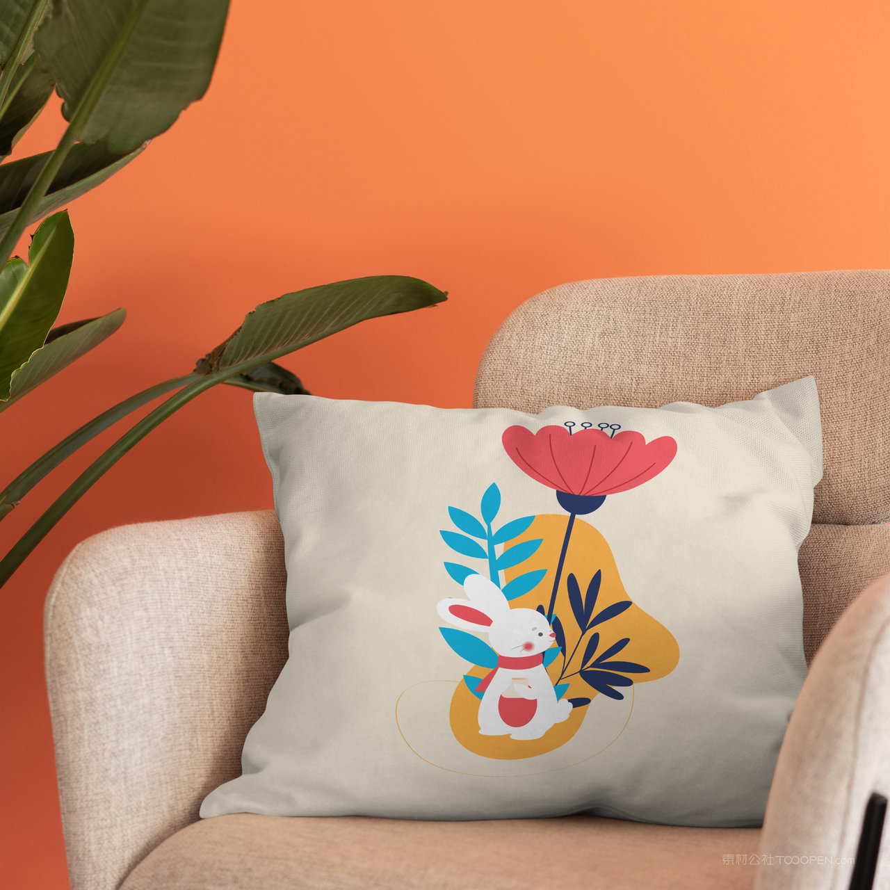 沙发上的抱枕靠垫贴图样机