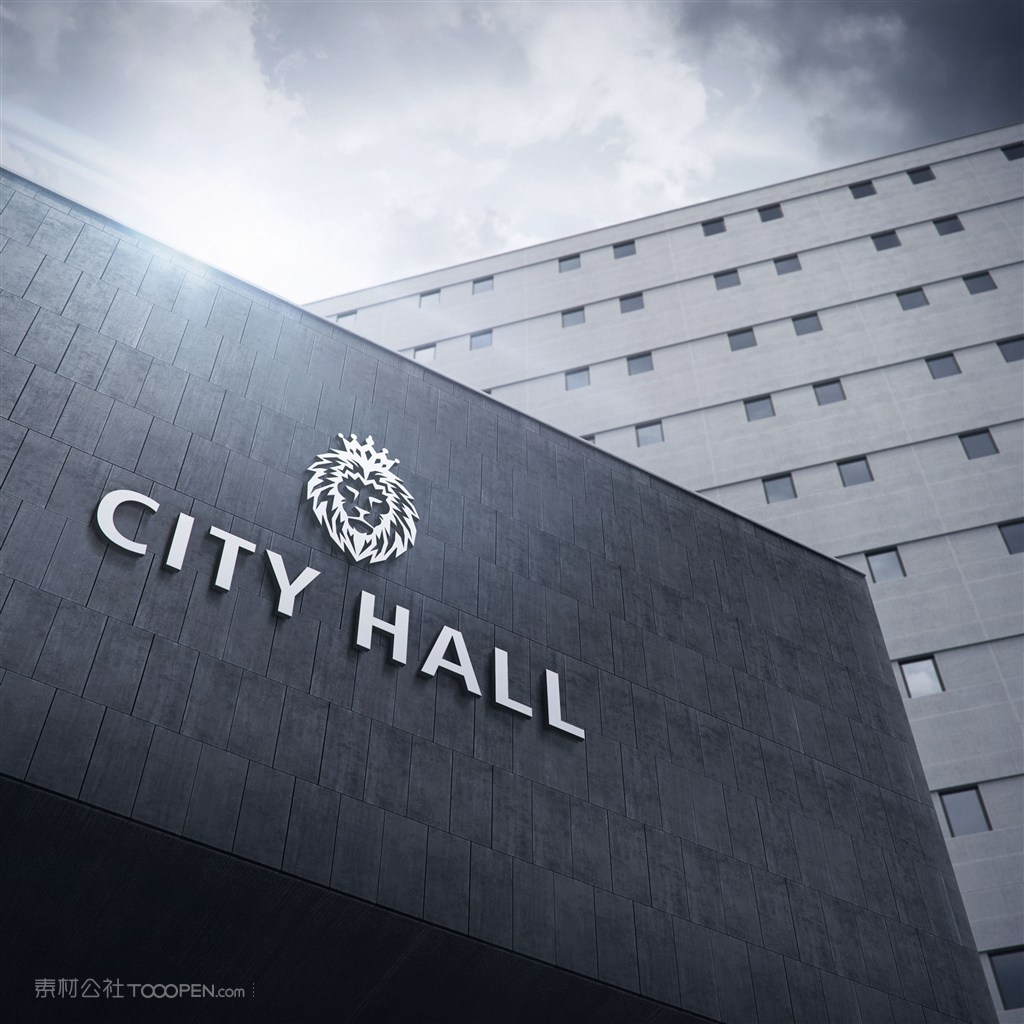 公司门头立体标志样机