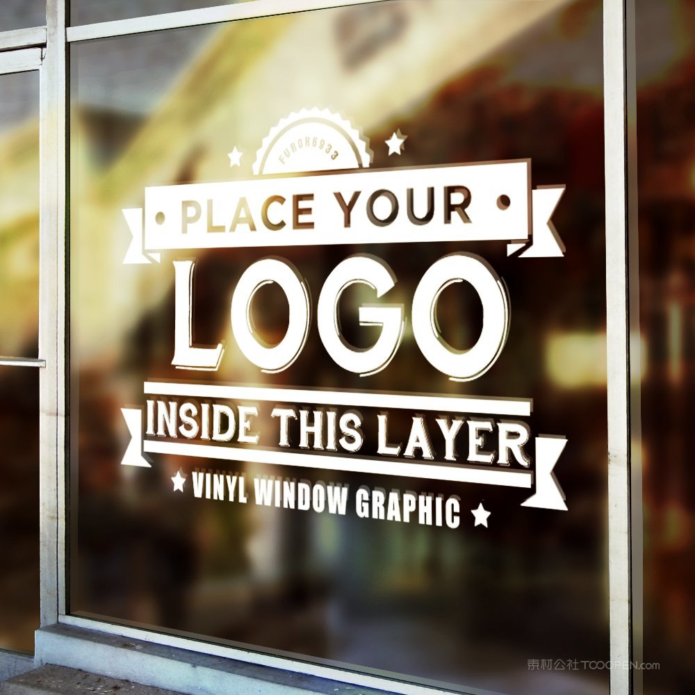 玻璃材质企业通用logo标志样机 (1)