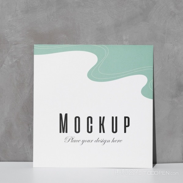 靠有水泥墙卡片样机