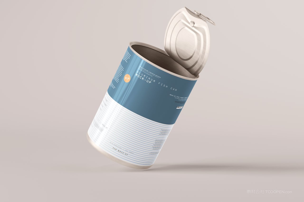 一个深蓝文艺易拉罐食品密封罐包装样机 (3)