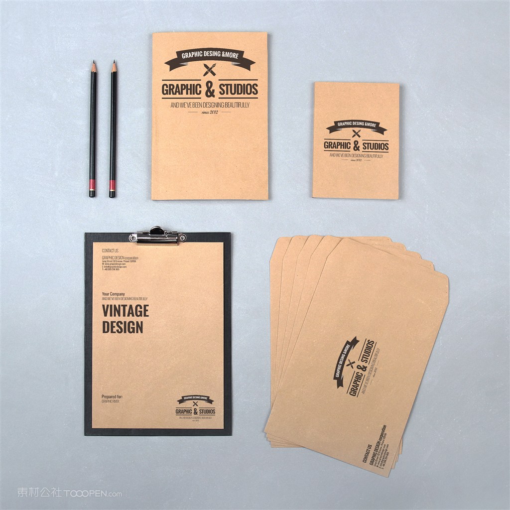 笔记本信封信纸DM单样机