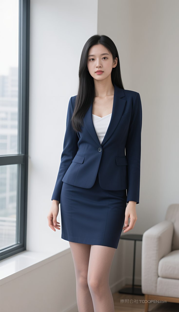 制服美女短裙丝袜长腿性感美腿