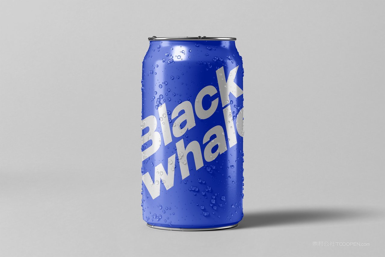 蓝白易拉罐可乐瓶饮料包装样机 (1)