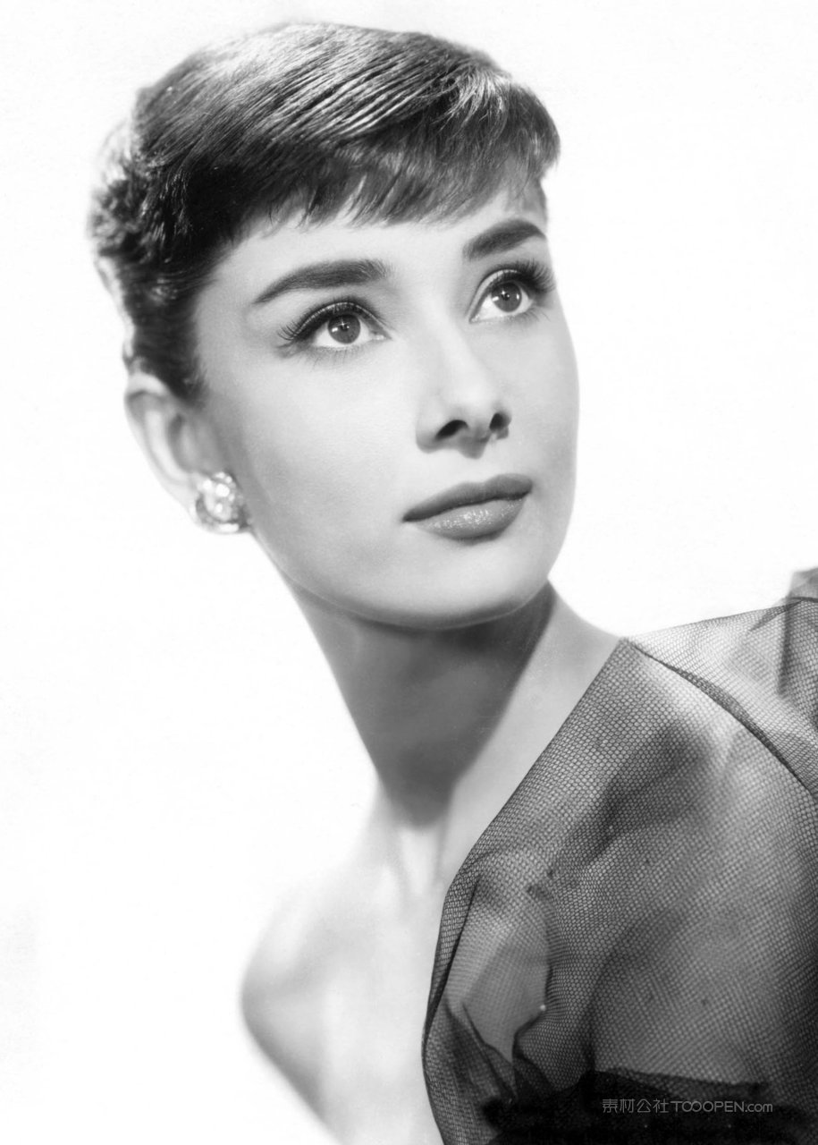 黑白赫本装饰画