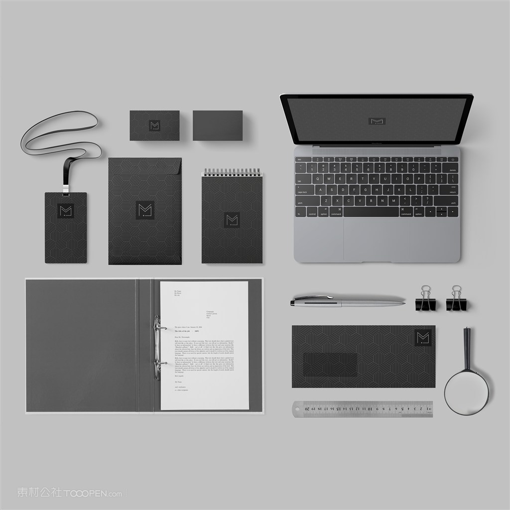 简约黑色轻奢vi样机模板