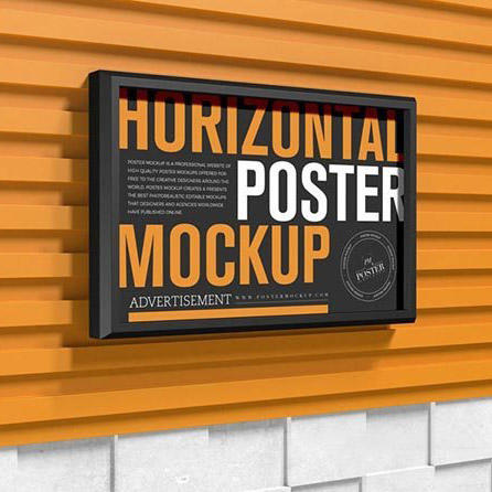 优雅水平海报样机