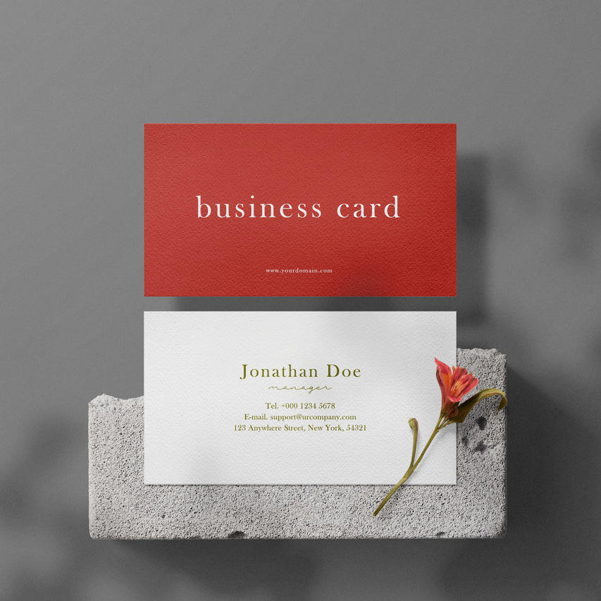 名片样机场景大气简约高档名片样机贴图