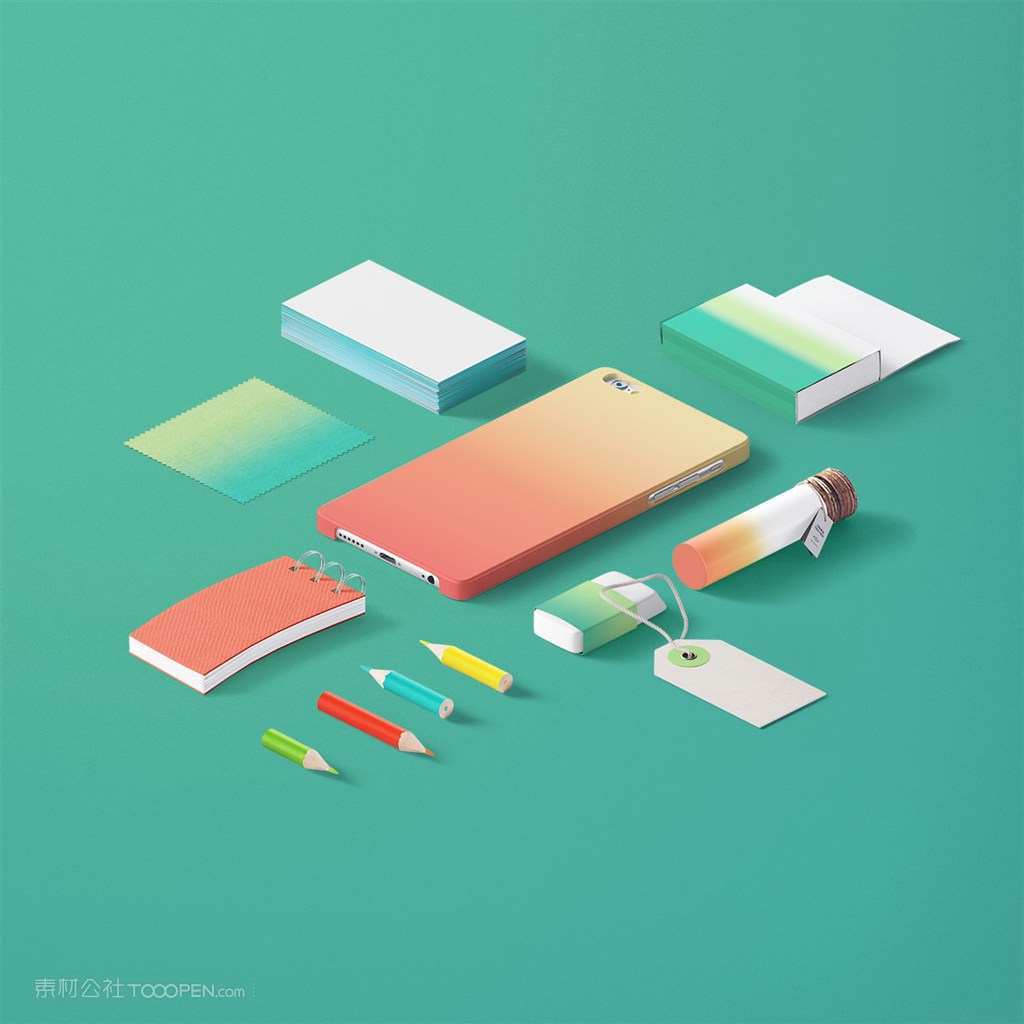 精美办公用品vi样机贴图素材