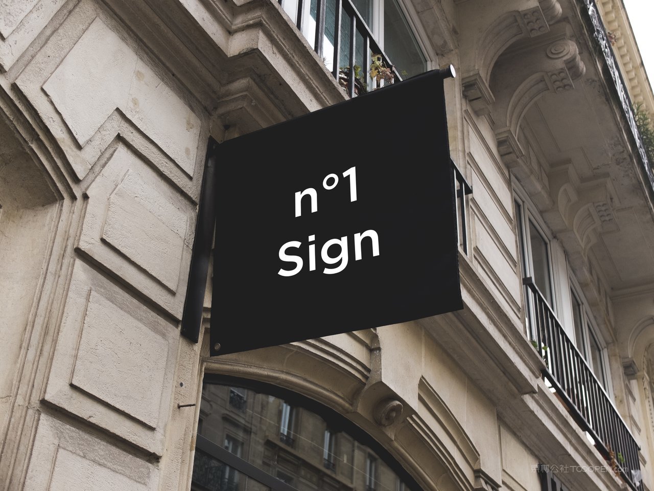 门头侧面logo旗智能贴图样机  (11)