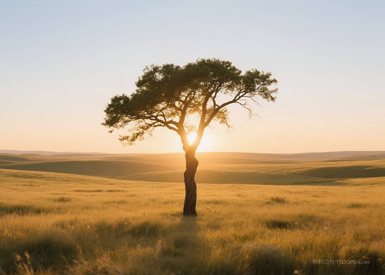 唯美天空落日云彩风景自然云层日落景观