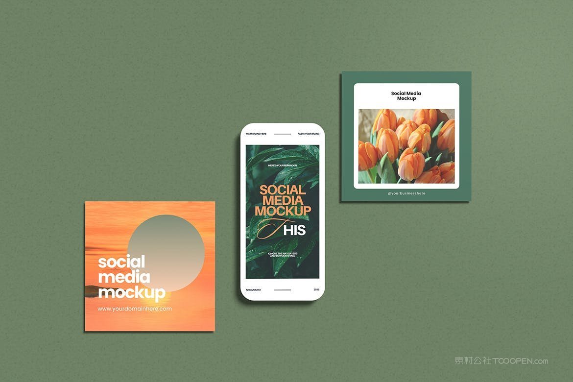 社交媒体贴图样机