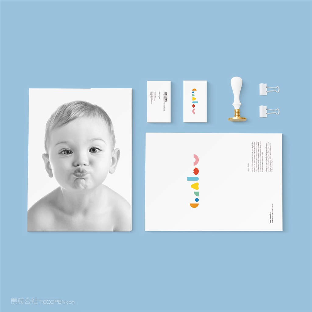 婴幼儿品牌vi样机素材