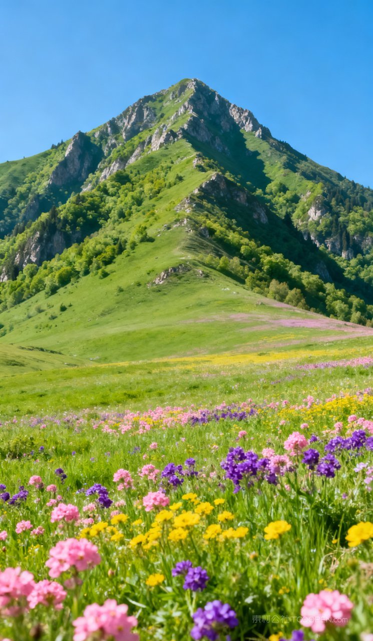 天空草地风景景观景色草原唯美自然云彩蓝天