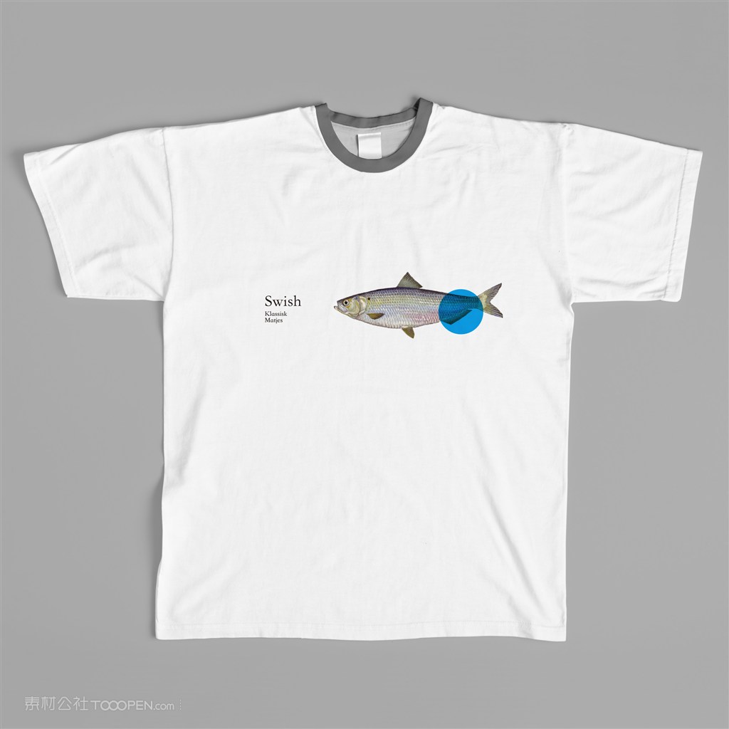 白色圆领短袖T恤样机