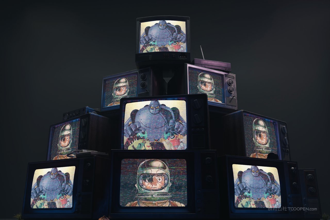 【2014期】老式旧电视机屏幕贴图样机 (4)