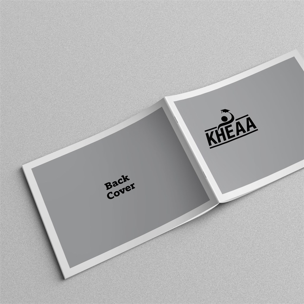 两折页灰白色调宣传画册样机