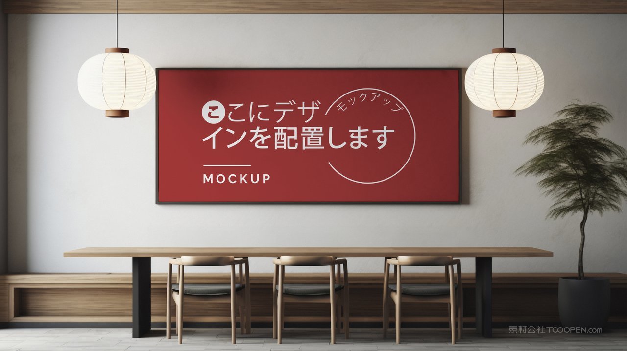 【2184期】中式复古餐饮民宿店铺门头标志展示样机 (23)