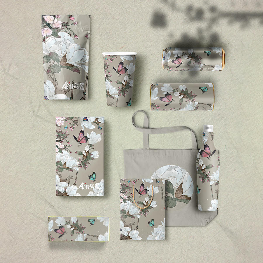 中国风蝶恋花VI样机