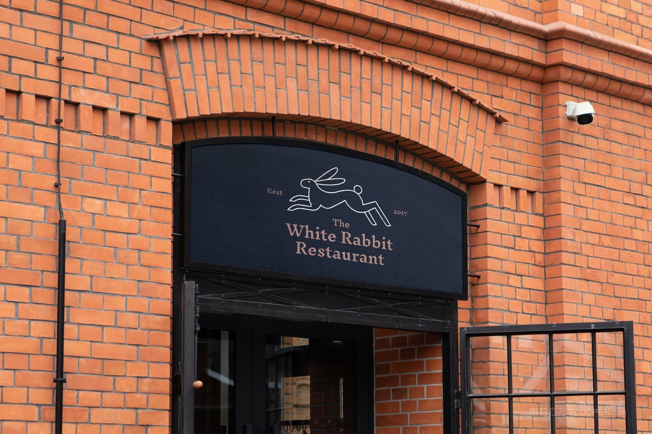 沿街实体店铺招牌门logo展示实景样机 (23)