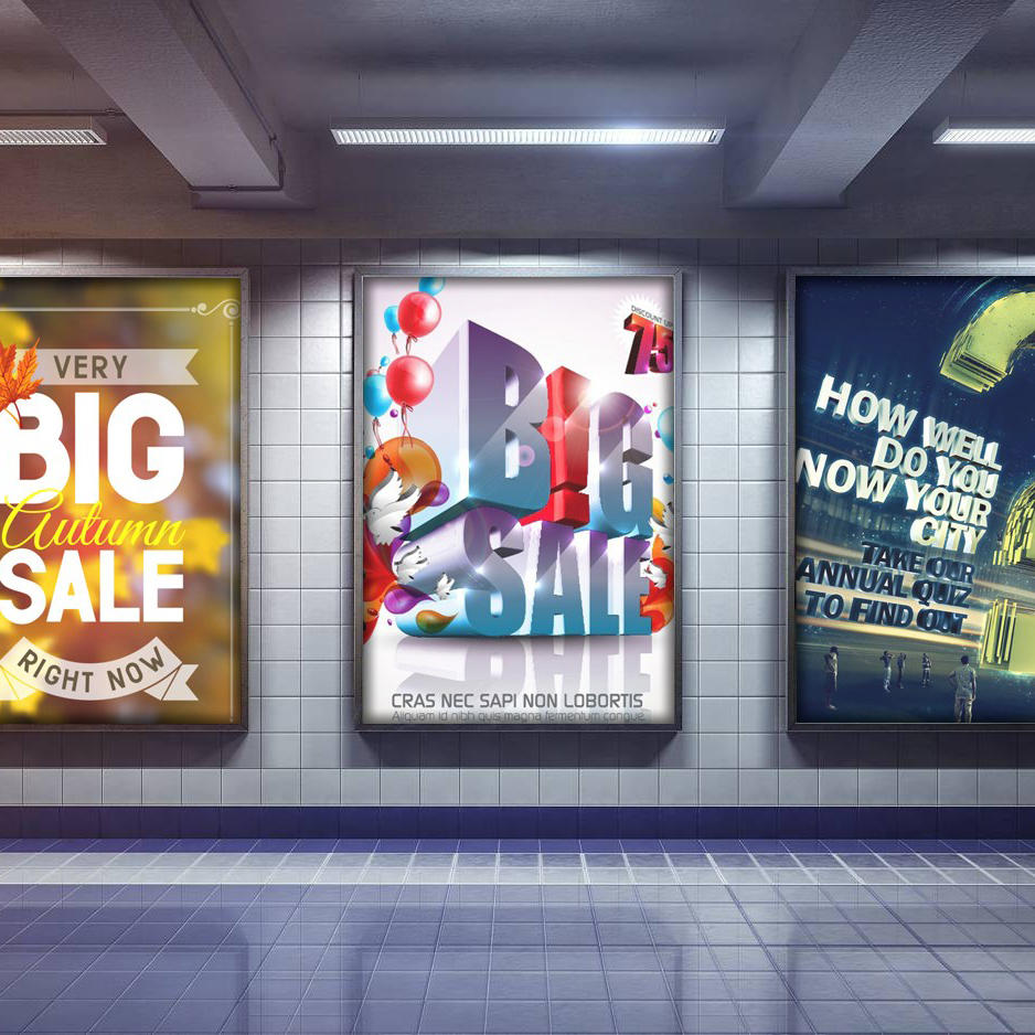 地铁海报样机