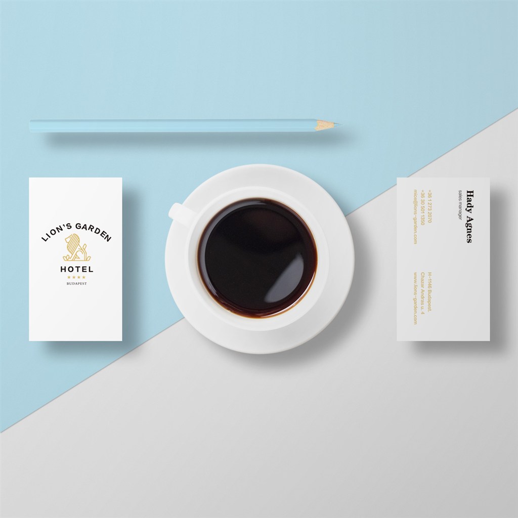 高档酒店品牌vi咖啡杯名片样机模板