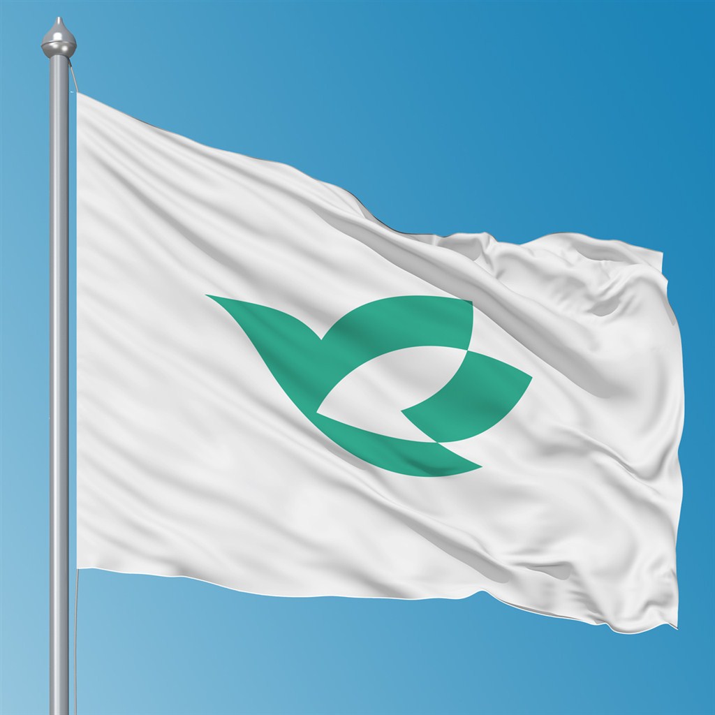 公司旗帜logo标志贴图样机模板