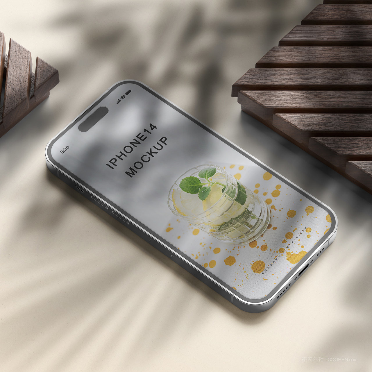 光影效果手机iPhone14贴图样机