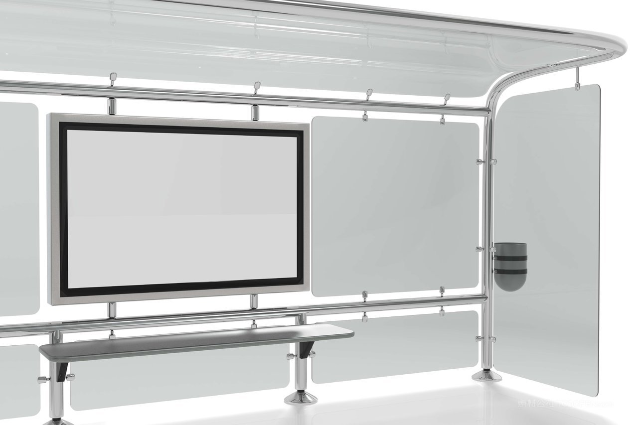 公交车停车站效果图