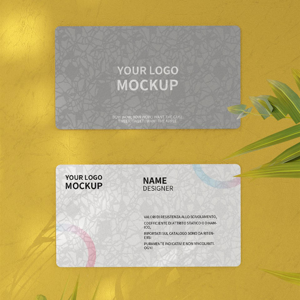 不同材质凹印名片样机