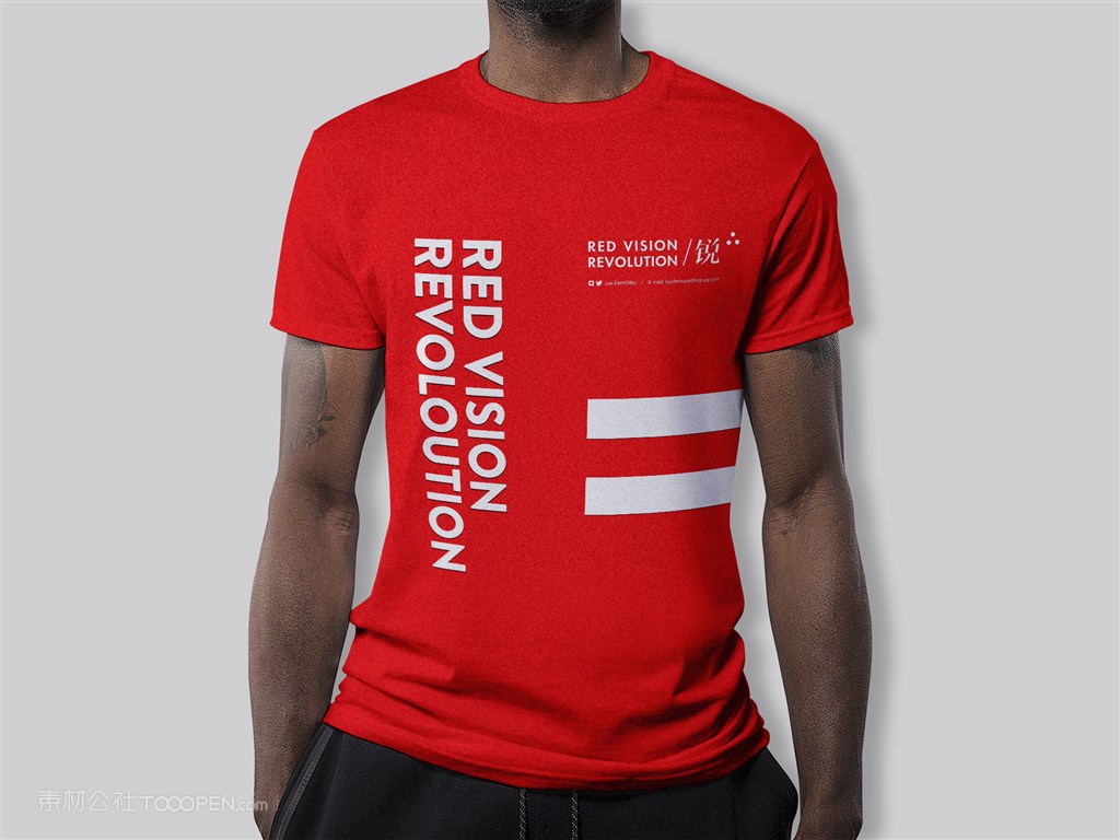 红色时尚服装样机素材