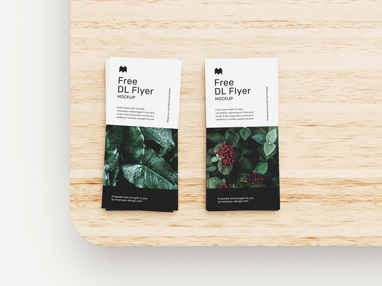 高档的宣传单页样机素材