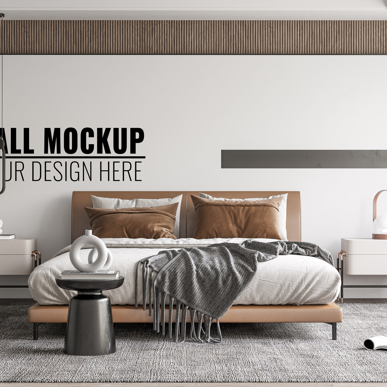 卧室背景墙墙面装饰样机