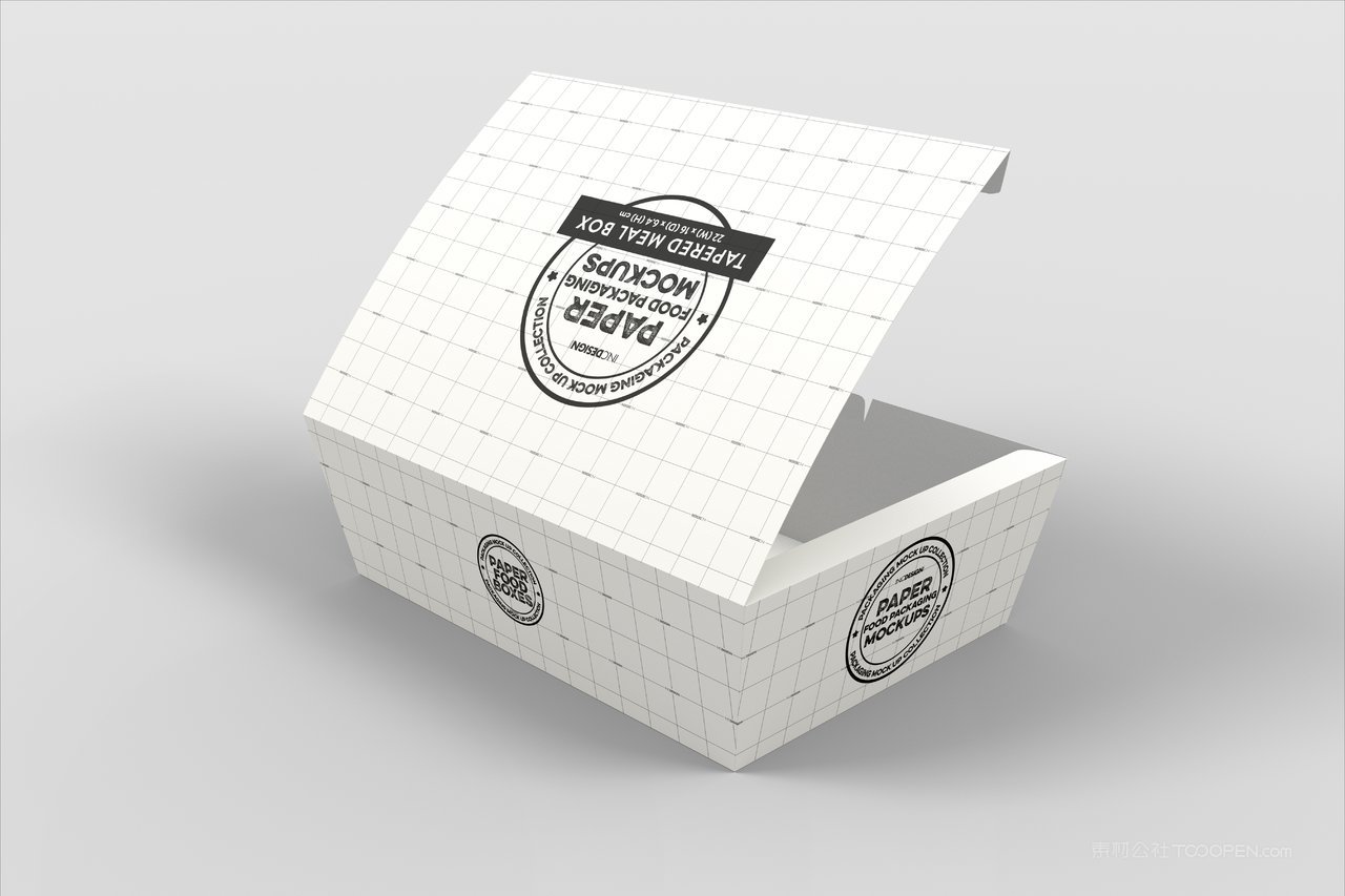 快餐汉堡品牌食品纸质手提袋包装样机 (4)