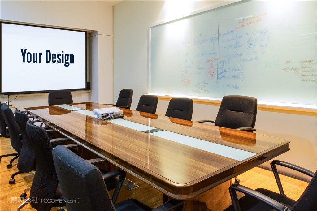 公司企业前台形象墙室内贴图样机设计模板效果VI素材PSD分层