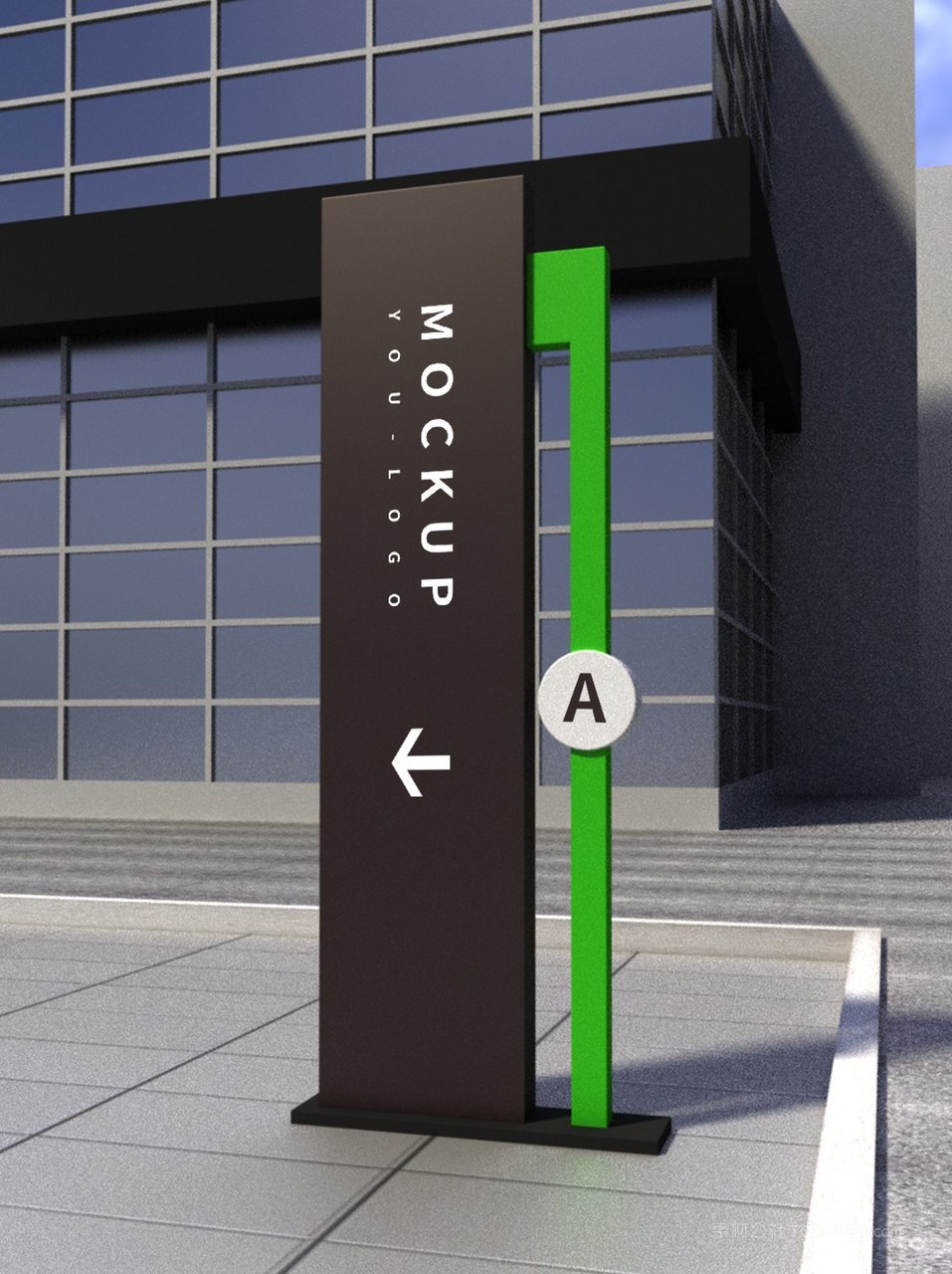 企业vi形象导视牌场景样机 (1)