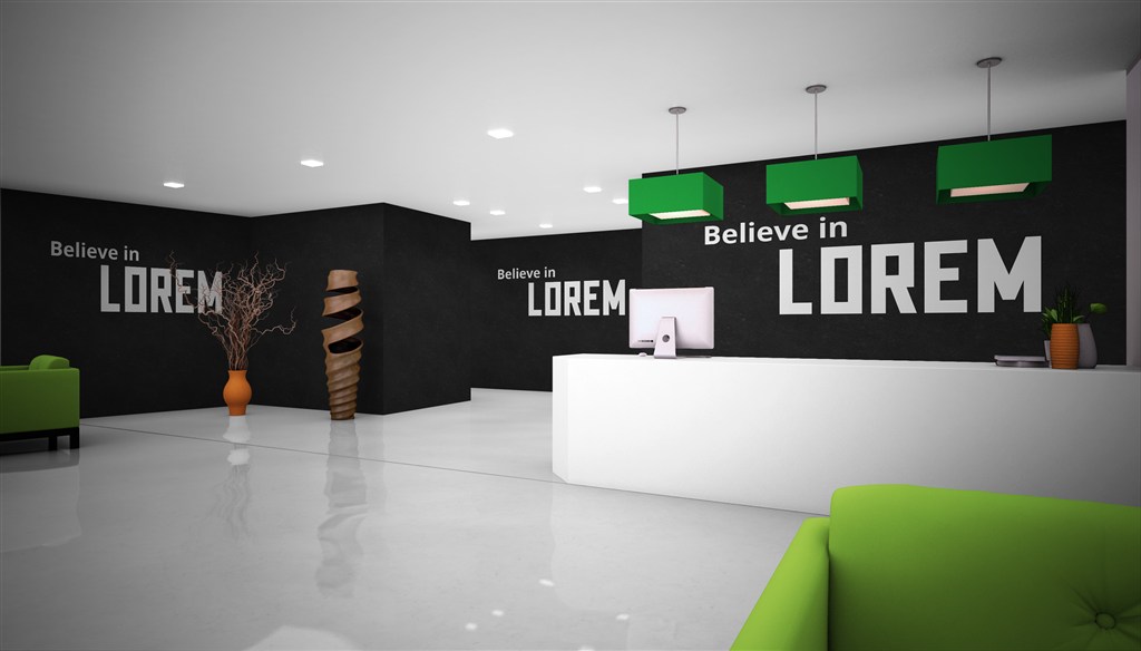 公司前台场景样机