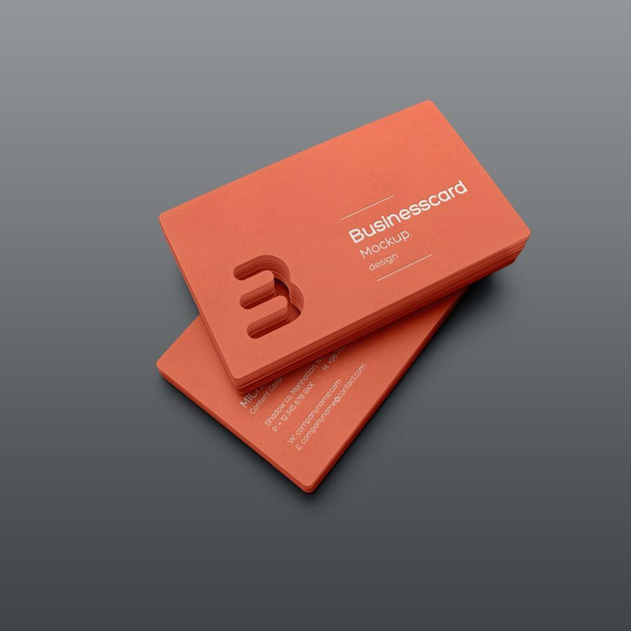 一叠名片贴图场景样机 (2)