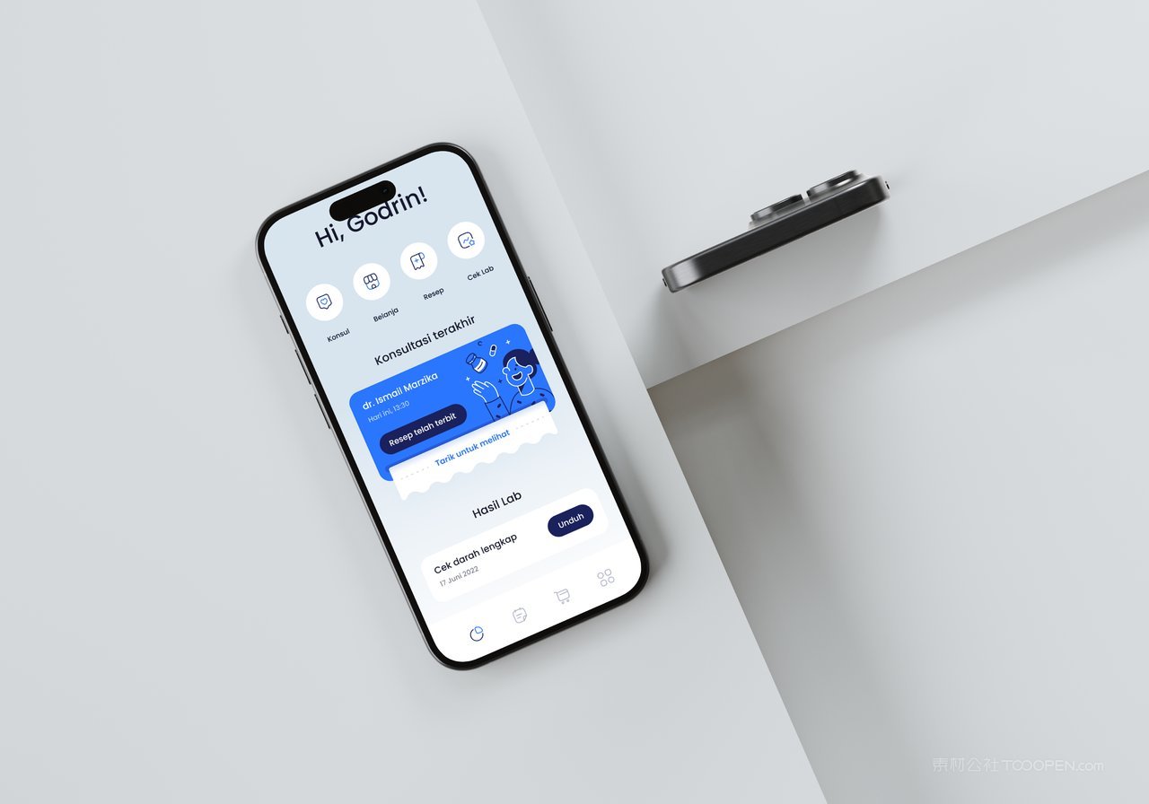 商务蓝iphone15手机真实场景样机 (5)