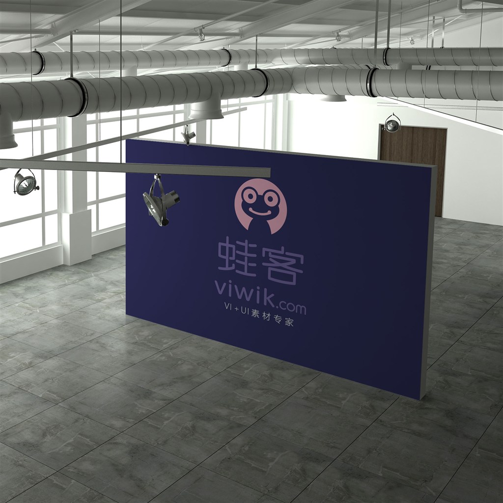 室内大型背景展板样机