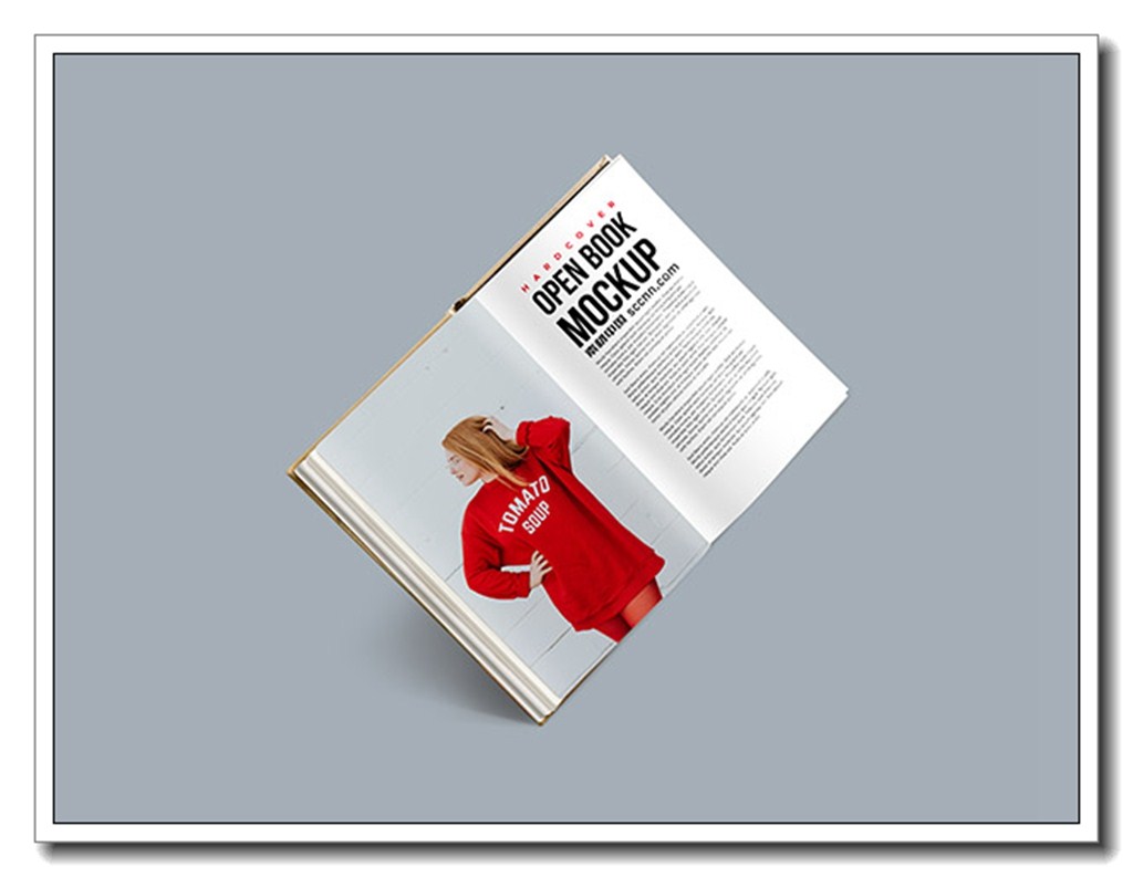 展开的画册样机